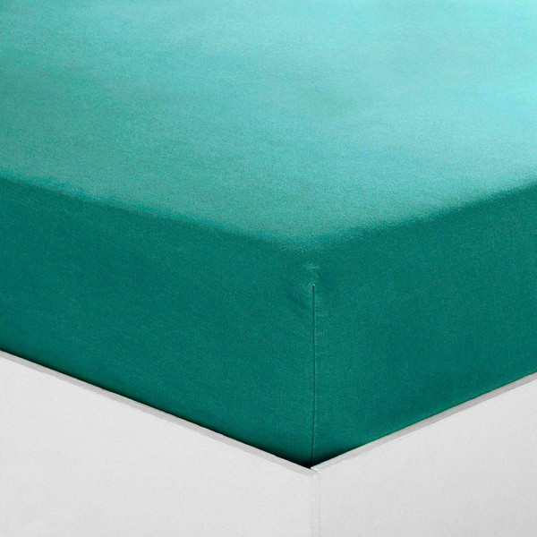 Drap-housse sommier articulé coton TERTIO® - Vert émeraude