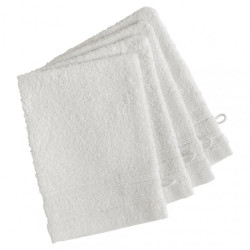 Lot de 4 gants de toilette coton 420 gm² TERTIO® - blanc