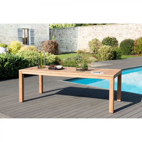 Table de jardin rectangulaire en teck massif VISTA - Table de jardin design