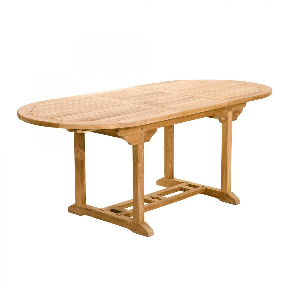 Table de jardin 6/8 personnes - ovale extensible 150/200*90 cm en bois Teck