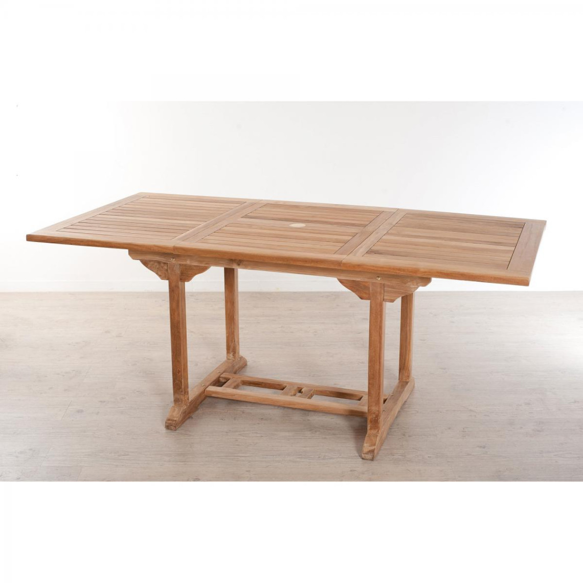 Table de jardin 4/6 personnes - rectangulaire extensible 120/180 x 90 cm en bois Teck