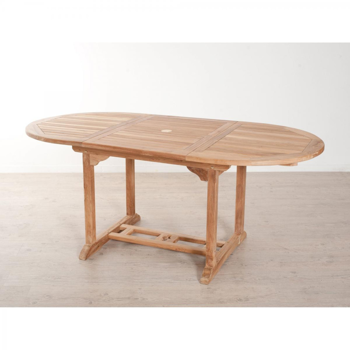 Table de jardin 4/6 personnes - ovale extensible 120/180 x 90 cm en bois Teck