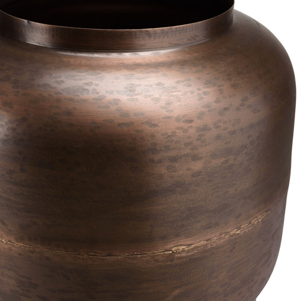 Vase largeur en Acier couleur Bronze cuivré JOHAN