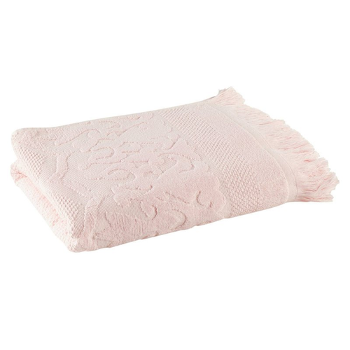 Serviette éponge coton 500 gm² JACQUARD - rose 3S. x Collection (Nos Imprimés)  - Serviette draps de bain