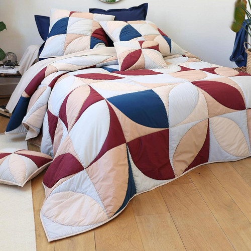 Plaid patchwork en coton multicolore CLB. PATCHY - becquet - Chambre lit