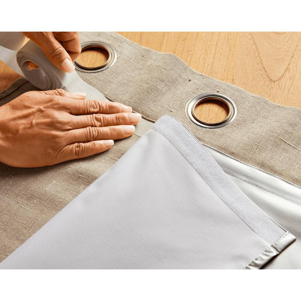 Doublure thermique pour rideau VERSO gris inox en polyester