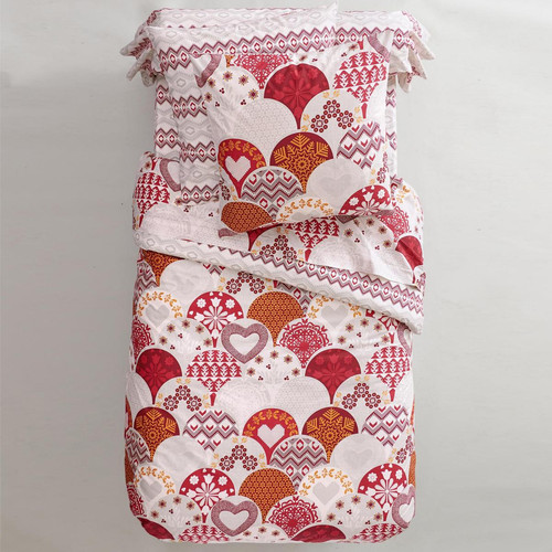 GIRLY Taie sac  rouge - becquet - Becquet meuble & déco