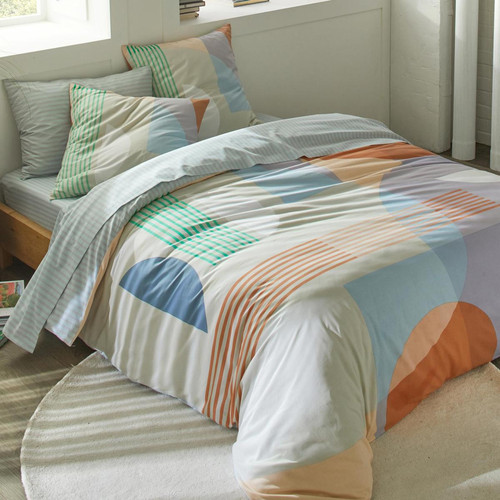Taie d'oreiller sac en coton à motifs imprimés DR. VARIATIONS Multicolore becquet  - Housse de couette multicolore
