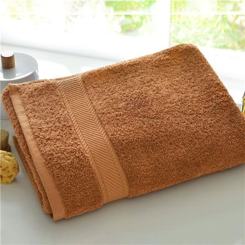 Drap de bain marron noisette en coton CLAIRE  - becquet - Serviette draps de bain