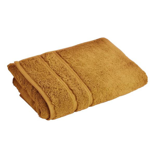 Drap de bain jaune cumin en coton COTON D'EGYPTE   becquet  - Serviette draps de bain