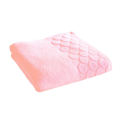 Drap de bain rose CERCLE en coton - Serviette draps de bain
