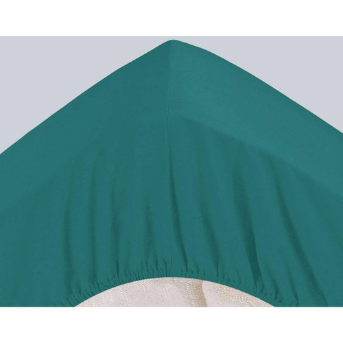 Drap-housse Grands Bonnets 30 cm vert en jersey - becquet - Linge de lit