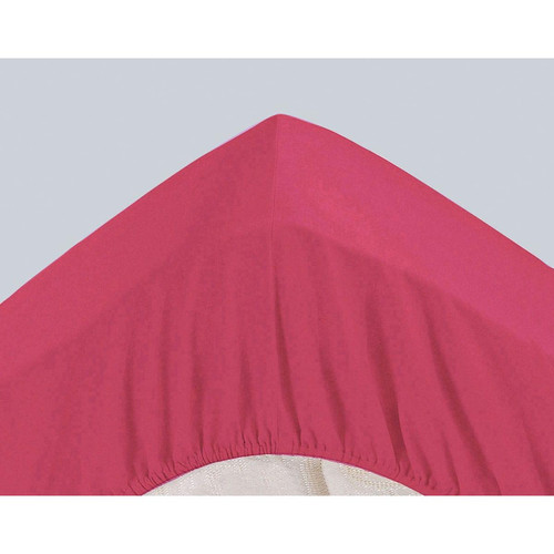 Drap-housse Grands Bonnets 32 cm  rose foncé en polycoton