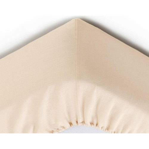Drap-housse Grands Bonnets 32 cm blanc cassé en lin - becquet - Chambre lit