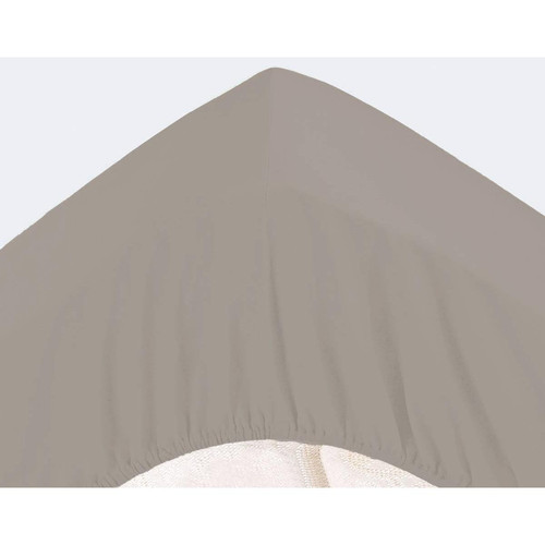 Drap-housse Grands Bonnets 32 cm gris en percale - becquet - Chambre lit