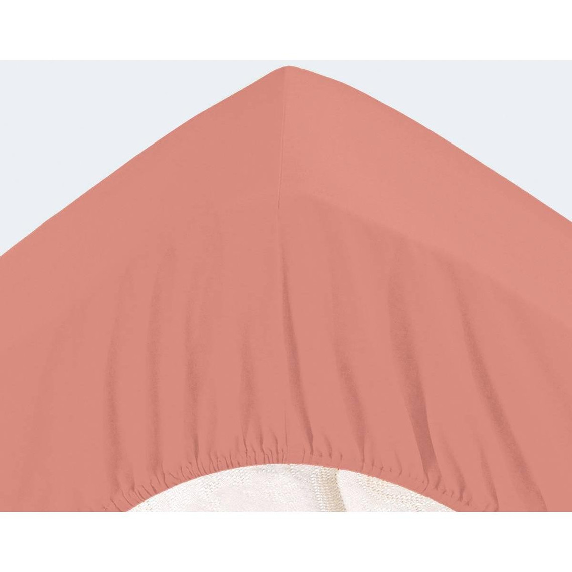 Drap-housse Grands Bonnets 32 cm orange en coton