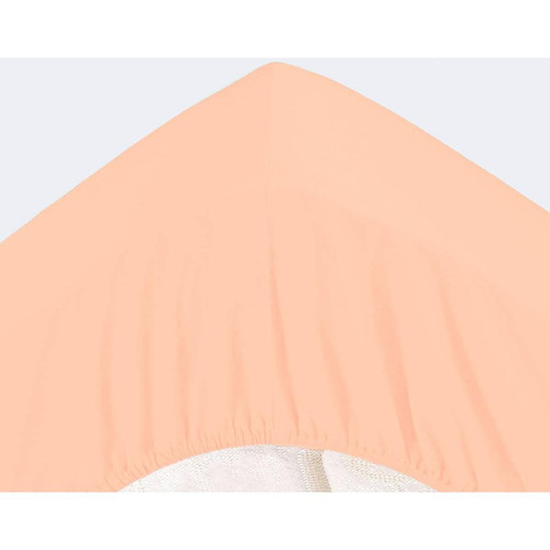Drap-housse Grands Bonnets 32 cm rose clair en percale - becquet - Linge de lit