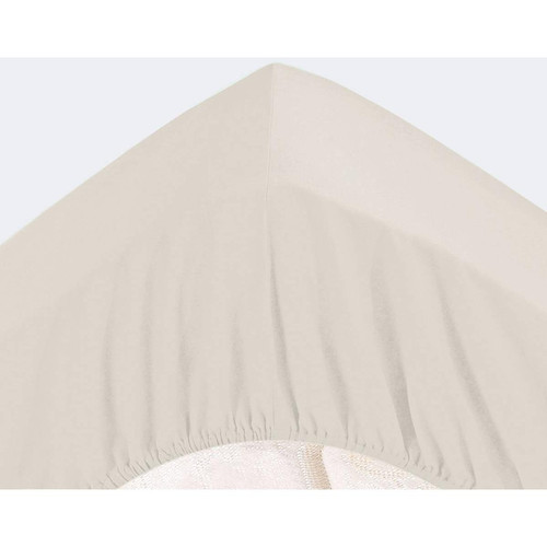 Drap-housse Grands Bonnets 32 cm sable en percale becquet  - Drap housse
