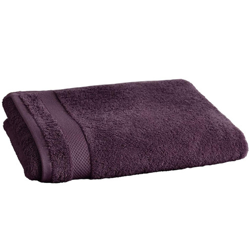 Drap de bain en coton éponge bouclette ATLANTIQUE aubergine - becquet - Serviette draps de bain