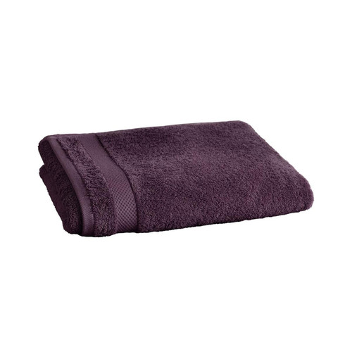 Serviette de toilette en coton éponge bouclette ATLANTIQUE aubergine - becquet - Serviette draps de bain