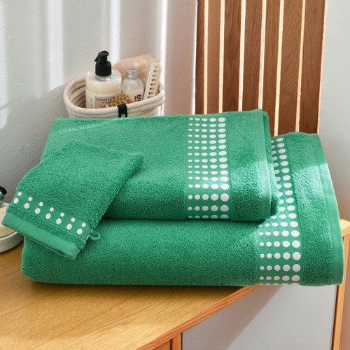 Lot de 2 gants de Toilette Epais Vert POISMINI  - becquet - Tout le linge de bain