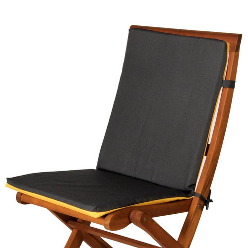 Galette de fauteuil Outdoor gris anthracite becquet  - Galette de chaise