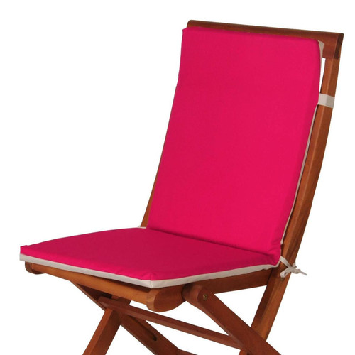 Galette de fauteuil Outdoor framboise becquet  - Galette de chaise