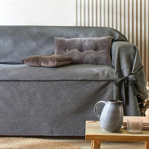 Housse de canapé VALERIA grise becquet  - Textile design