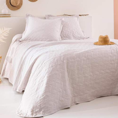Housse d'oreiller CURVES blanche en coton - becquet - Textile design