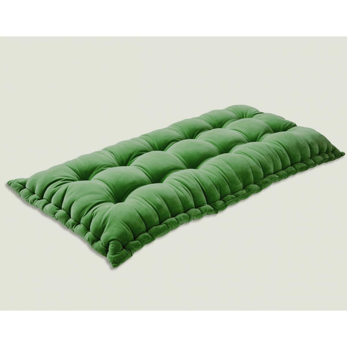 matelas futon en velours ras  vert