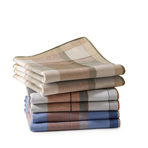 Lot de 6 mouchoirs en coton multicolore EDOUARD8  becquet  - Nappes et serviettes