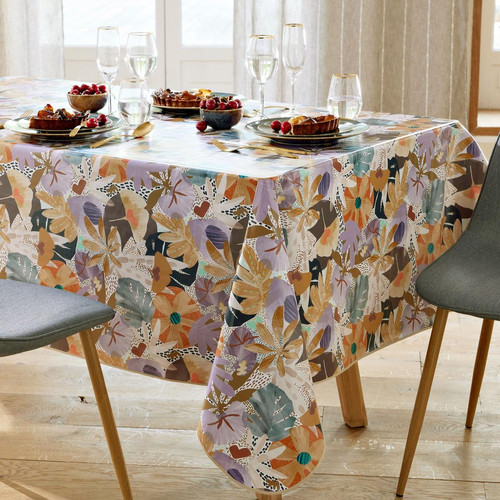 Nappe en toile cirée au mètre motifs fleurs FRESHCOLOR multicolore - becquet - Linge de table