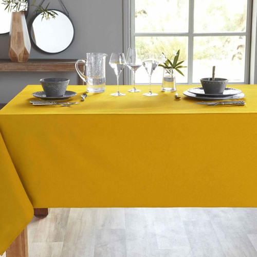 Nappe de table jaune ocre