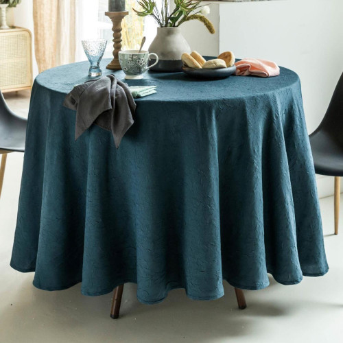 Lot de 3 Serviettes de table FONTANA Bleu orage becquet  - Nappes et serviettes