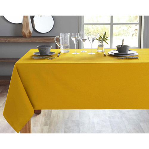 Nappe LONA jaune en coton becquet  - Becquet meuble & déco