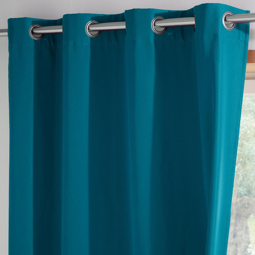 Rideau occultant Bleu paon POLARIS  becquet  - Textile design