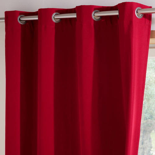 Rideau occultant Rouge POLARIS  - becquet - Rideaux design