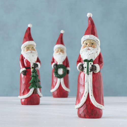 Les 3 Peres Noel PEDROS Rouge  - becquet - Deco luminaire becquet
