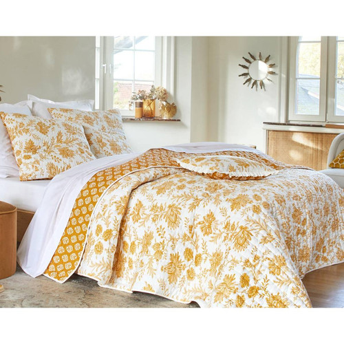 Plaid  GISELA jaune en coton  - becquet - Textile design