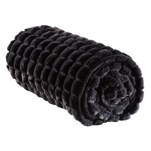 Plaid couleur Noir MINSK  becquet  - Becquet meuble & déco