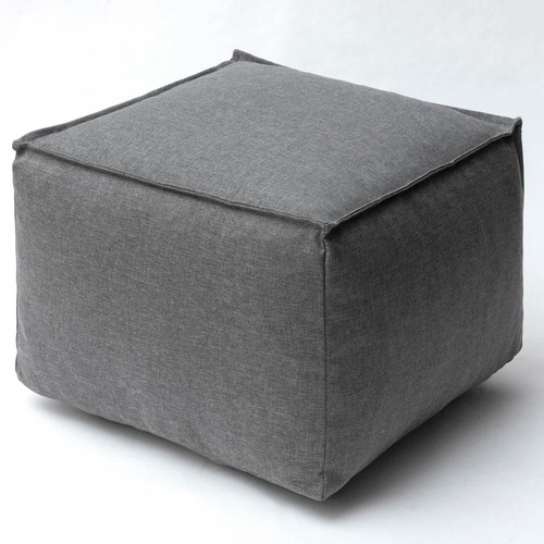 Pouf gris chiné outdoor  - becquet - Textile design