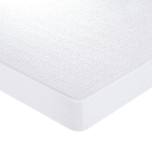 Protection de matelas blanc écru en polyester 90x190 SUPERSOFT  becquet  - Couvre lit