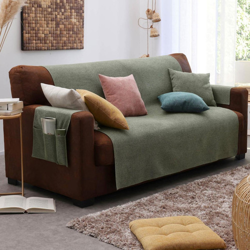 Protège canapé vert en polyester 110x140 DIOSA SALON  - becquet - Textile design