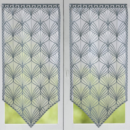 Lot de 2 Voilages Pointe Vert KELLY becquet  - Textile design