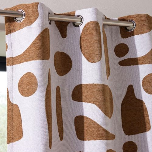 Rideau bicolore tissu velours marron CRAFT becquet  - Textile design