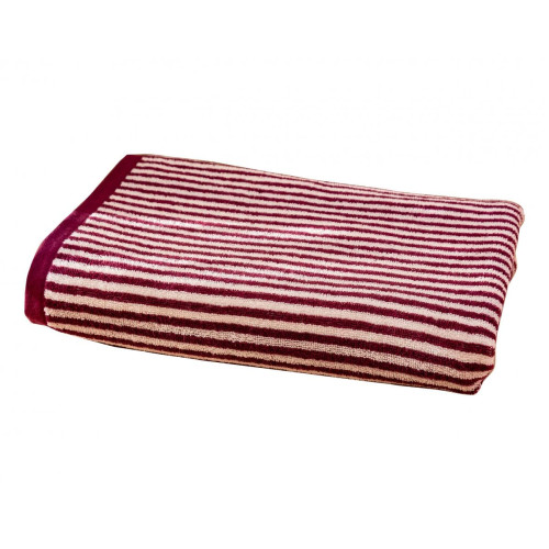 Serviette de bain CHARLIE violette en coton - becquet - Promos deco design 30 a 40