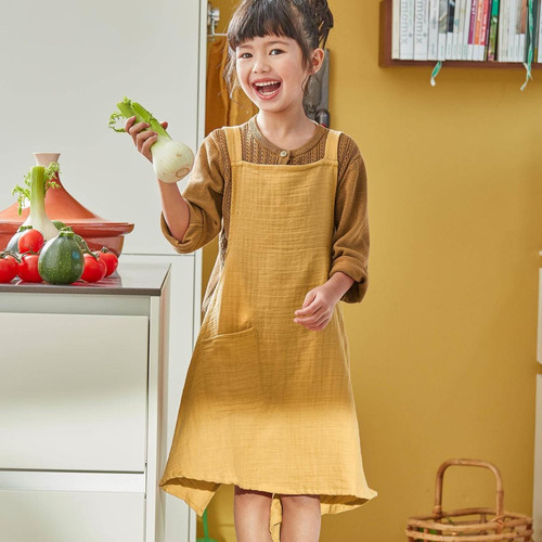 Tablier de cuisine pour enfant en Coton MYKID Jaune  - becquet - Becquet meuble & déco