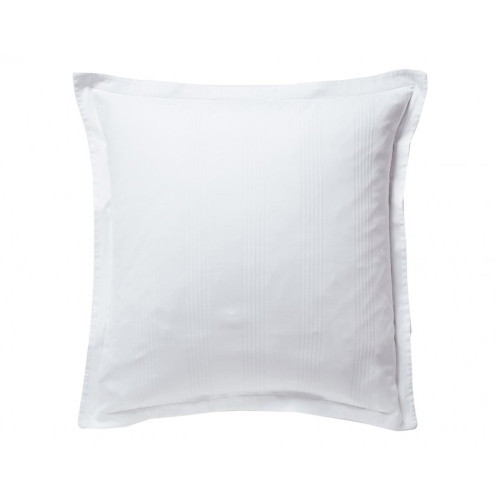 Taie d'oreiller réversible blanc en satin de coton - becquet - Chambre lit