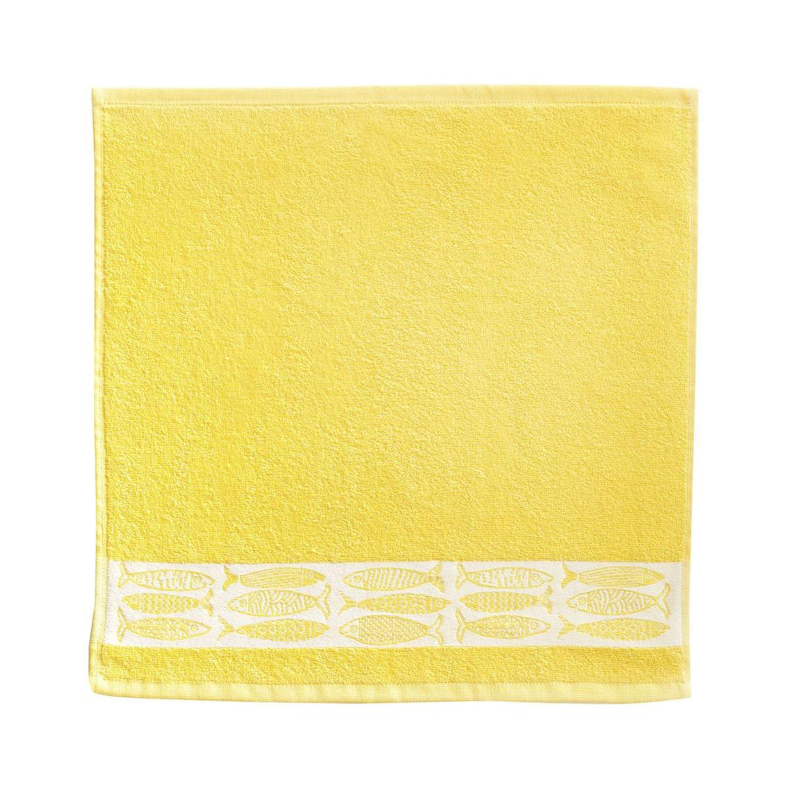 Torchon LITTLEFISH jaune en coton