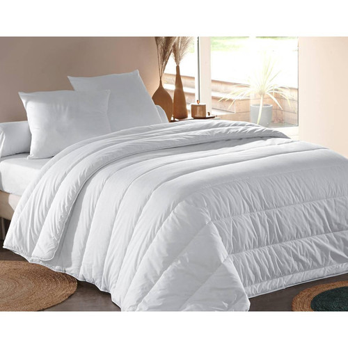 Couette Tempérée GREENHOME blanche en coton becquet  - Equipement du lit